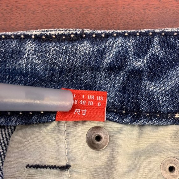 Esprit Jeans With Embroidered Flowers 100% Cotton - Picture 7 of 8